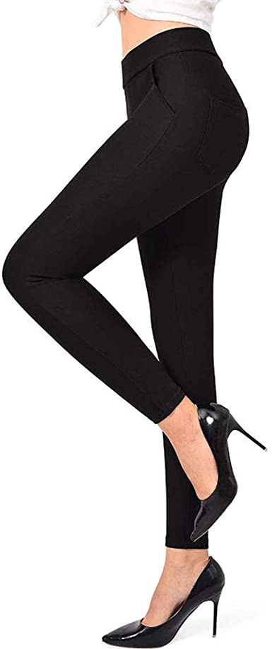 Ginasy Dress Pants for Women Stretch Pull-on Pants Ease into Comfort Office Ponte Pants