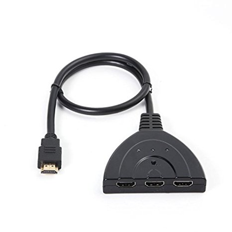 Wenkoni 3-Port HDMI Switch with Pigtail Cable