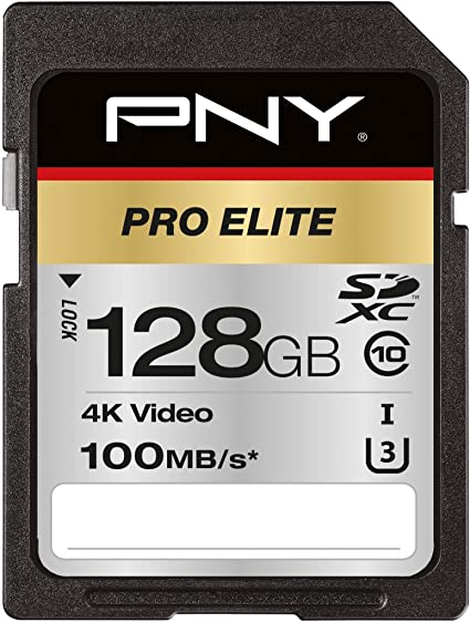 PNY Pro Elite SDXC card 128GB Class 10 UHS-I U3 100MB/s