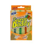Sponge Daddy - Supersoft absorbent ResoFoam sponge pad bonded to FlexTexture scrubbing surface- From the makers of Scrub Daddy - 4 Pack Colors