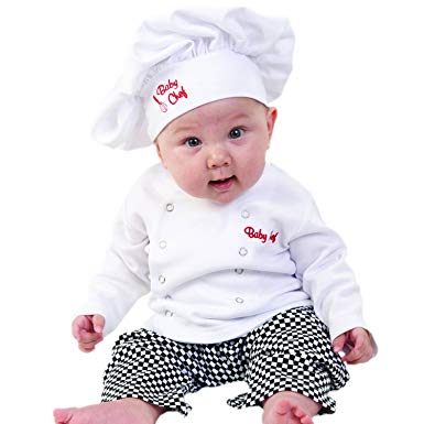 Baby Boy Girl Cook Chef Photo Props Costume 3-Piece Clothes Outfit Set