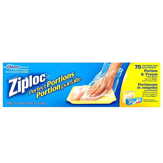 Ziploc Perfect Portions Freezer Bag, 75 Count