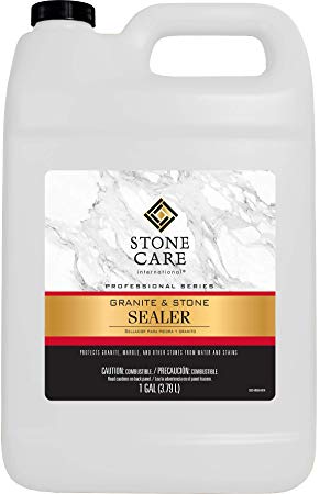 Stone Care International Stone Sealer - 128 Ounce (1 Gallon) - Professional Granite Sealer Protect Your Stone Marble Granite Travertine Limestone Countertop Fireplace Patio - Streak-less