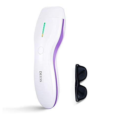 DEESS IPL Hair Removal Device series 3 plus, Permanent Hair Removal Device Home Use, 350,000 flashes Purple,Corded Design,no downtime.Cooling gel is not required, Gift: Goggles.FDA cleared.