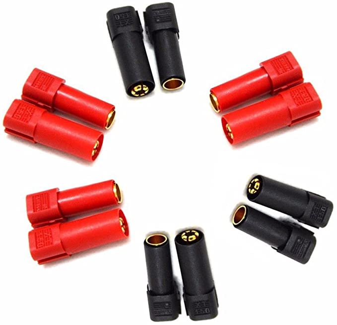 Youme 6 Pairs XT150 Connector Adapter Male Female Plug 6mm Gold Banana Bullet Plug