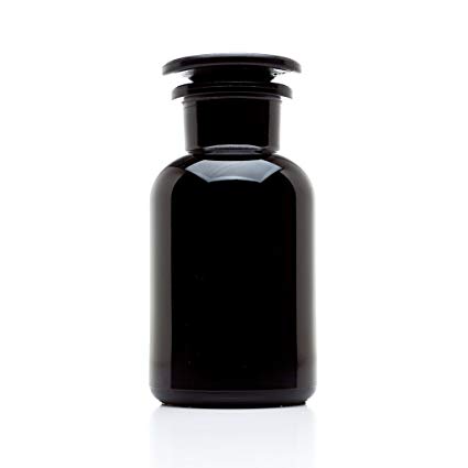 Infinity Jars 250 ml Black Ultraviolet All Glass Refillable Empty Apothecary Jar