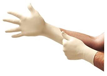 Disposable Gloves, L, Latex, 9-1/2" L, PK10