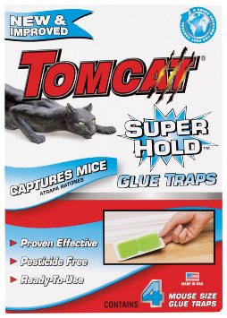 Tomcat Super Hold Mouse Size Glue Traps 4-Pack Super Hold Formula
