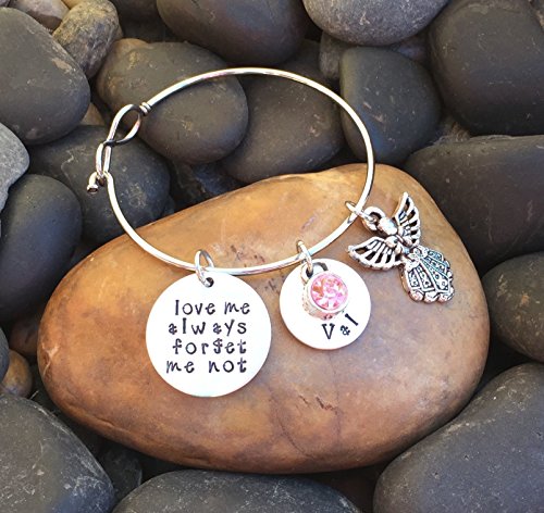 Love Me Always Forget Me Not Dementia Bracelet © | Dementia Memorial Jewelry | Dementia Sympathy Gift | The Purple Angel Jewelry