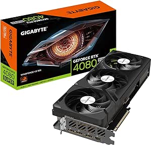 Gigabyte GeForce RTX 4080 SUPER WINDFORCE V2 Graphics Card - 2550MHz Core, 16GB GDDR6X 23000MHz 256-bit Memory, PCI-E 4.0, 3x DP 1.4, 1x HDMI 2.1a, NVIDIA DLSS 3.5, GV-N408SWF3V2-16GD