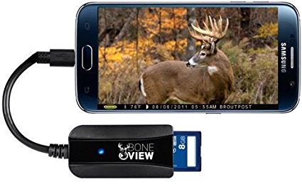 BoneView Trail Camera Viewer SD Card Reader for Android Cell Phones and Any Deer Game Cams