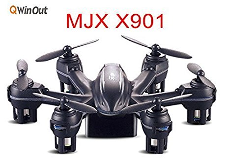 MJX X901 2.4G Mini RC Drone Hexacopter 6 Axis Gyro RTF UAV 3D Roll G-Sensor Control Headless Helicopter Smallest Aircraft (Black)