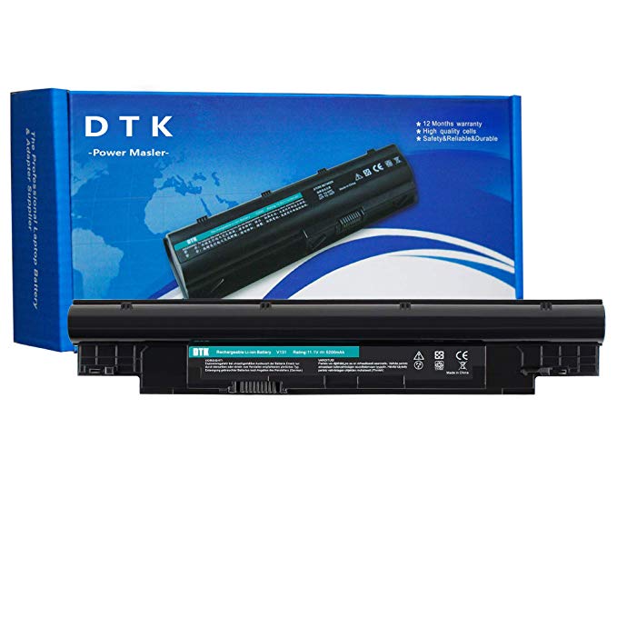 DTK New Laptop Battery Replacement for DELL Inspiron 13z-N311z / N311z / 14z-N411z / N411z / Latitude 3330 / Vostro V131 / V131D / V131R (11.1V 5200mAh 6 Cell) Laptop Li-ion Batteries