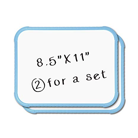 Magnetic Dry Erase Lapboard 8.5'' x 11" Desktop White Board, Tabletop Easel, Tiffany Blue Frame, 2 Sets V VAB-PRO (8.5''x11'')