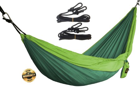 Golden Eagle Portable Camping Parachute Silk Double Hammock. Premium Quality.