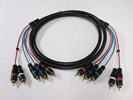 HD Retrovision YPbPr Component Video Male-to-Male RCA Cable (6 Feet)