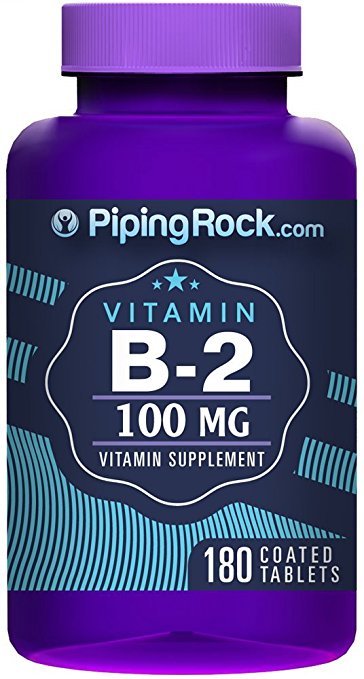 Piping Rock B-2 Riboflavin 100 mg 180 Coated Tablets Vitamin Supplement