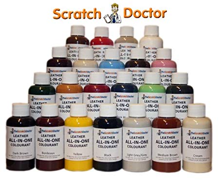 ALL IN ONE Leather Colourant. Repair & Recolour. Dye Stain Pigment Paint Colour (Dark Brown)