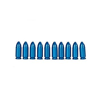 A-ZOOM 15316 Pistol Metal Snap Caps 9mm Luger Blue Package of 10