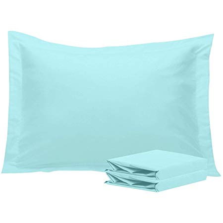 NTBAY Standard Pillow Shams, Set of 2, 100% Brushed Microfiber, Soft and Cozy, Wrinkle, Fade, Stain Resistant (Standard, Light Blue)