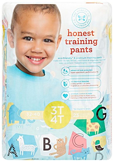 Honest Training Pants, Animal Abcs, 3T-4T, 23 Count