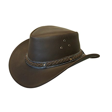 LEATHER HAT AUSSIE BUSH STYLE Classic Western Outback