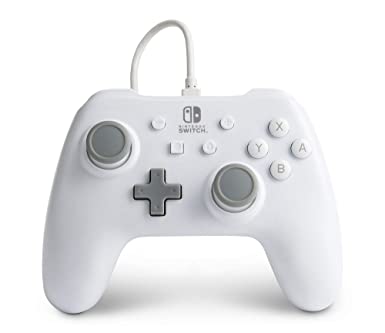 POWER A Wired Controller for Nintendo Switch - White, Gamepad, Wired Video Game Controller, Gaming Controller - Nintendo Switch