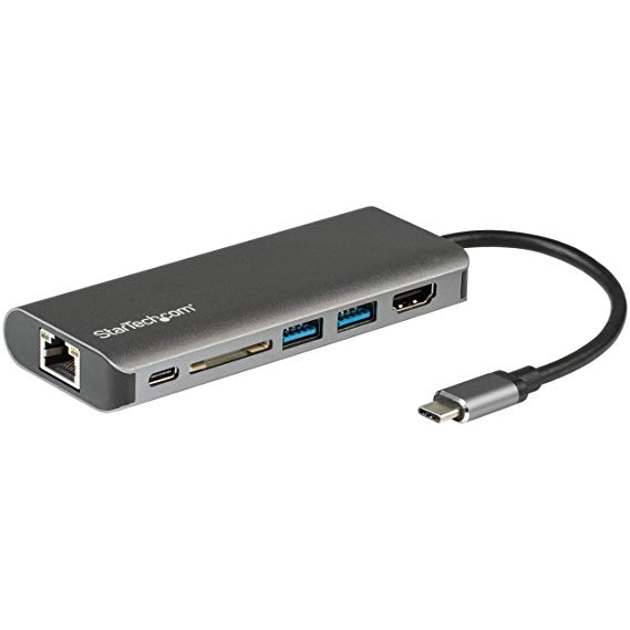 StarTech.com USB C Multiport Adapter HDMI - 4K - Mac/Windows - SD - 2X USB-A - 1x USB-C - 60W PD 3.0 - USB C to USB 3.0 Hub
