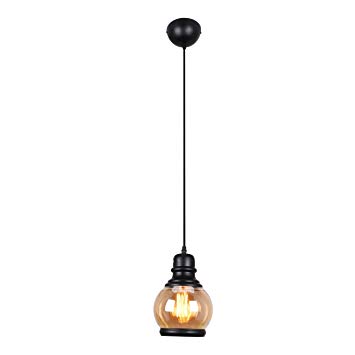 UNITARY BRAND Traditional Glass Shade Jar Pendant Light Max 60W With 1 Light Painted Finish