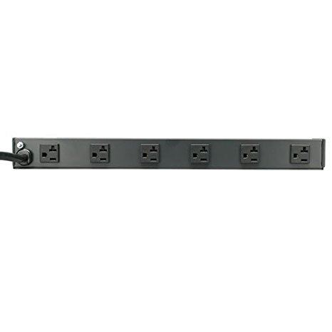 Tripp Lite 12 Outlet Rackmount Network-Grade PDU Power Strip, Front/Rear Facing, 20A, 15ft Cord w/ L5-20P Plug (RS-1215-20T)