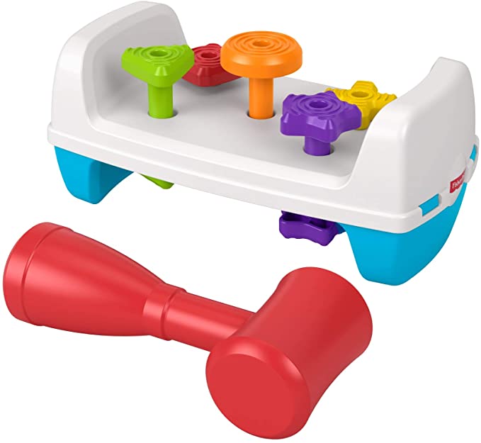 Fisher-Price Tap & Turn Bench, Double-Sided Infant & Toddler Toy