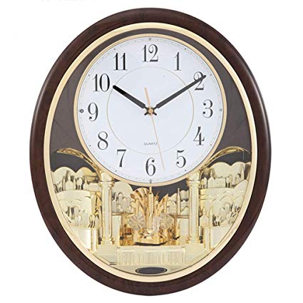 Yxx max Wall Clock Wall Clock Musical Motion Music Melodies Wall Clocks Non Ticking Decorative Living Room Decor Bedroom Silent Night Large Household Clocks