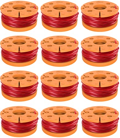 GARDENOK WA0010 Grass Trimmer Spool Line .065" 10ft, Replacement Auto Feed Spool for Worx String Trimmers (12pack)