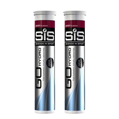 SIS Go Hydro Hydration Energy Drink Tablets - Berry (2 Packs of 20 Tablets)