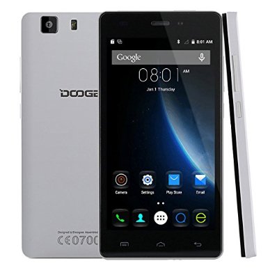 DOOGEE X5 Pro, 4G FDD-LTE RAM 2GB ROM 16GB 5.0 inch Android 5.1 Smart Phone, MT6735 Quad Core 1.0GHz Unlocked Cell Phone (White)