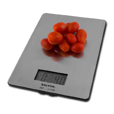 Salter Stainless Steel Electronic Digital Kitchen Scale, 11 lb./5 kg. capacity