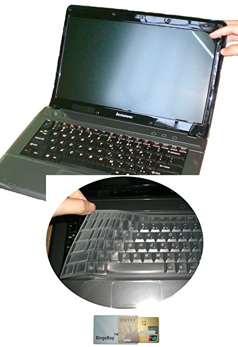 US Layout Keyboard Skin Cover   15.6'' anti glare Screen Protector for Dell Inspiron 15-3542 15-3543 15-3551 15-5566 15-5548 15-5565 15-5567 15-7559 15-7567 15-3552 15-5558 15-5555 15-5559 (clear)