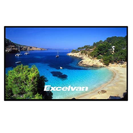 Excelvan Portable Collapsible 16:9 1.1 Gain Projector Screen for Home Theater Presentation with Velcros for Easy Installation(120in)