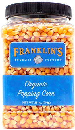 Franklin's Organic Popping Corn (28 oz). Make Movie Theater Popcorn at Home.