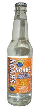 Noah's Spring Water, Sparkling Peach Mango, 110 mg of Magnesium, 12 oz Glass Bottle, Pack of 12