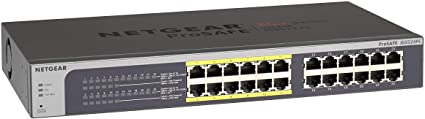 NETGEAR 24-Port PoE Gigabit Ethernet Plus Switch (JGS524PE) - Managed, with 12 x PoE @ 100W, Desktop or Rackmount, and Limited Lifetime Protection