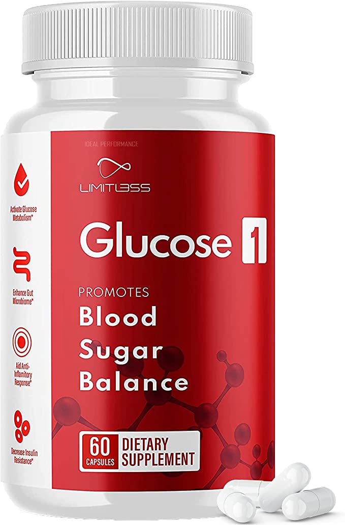 Glucose 1 Blood Sugar Balance Pills Glucose1 for Healthy Blood Sugar Levels Supplement (60 Capsules)