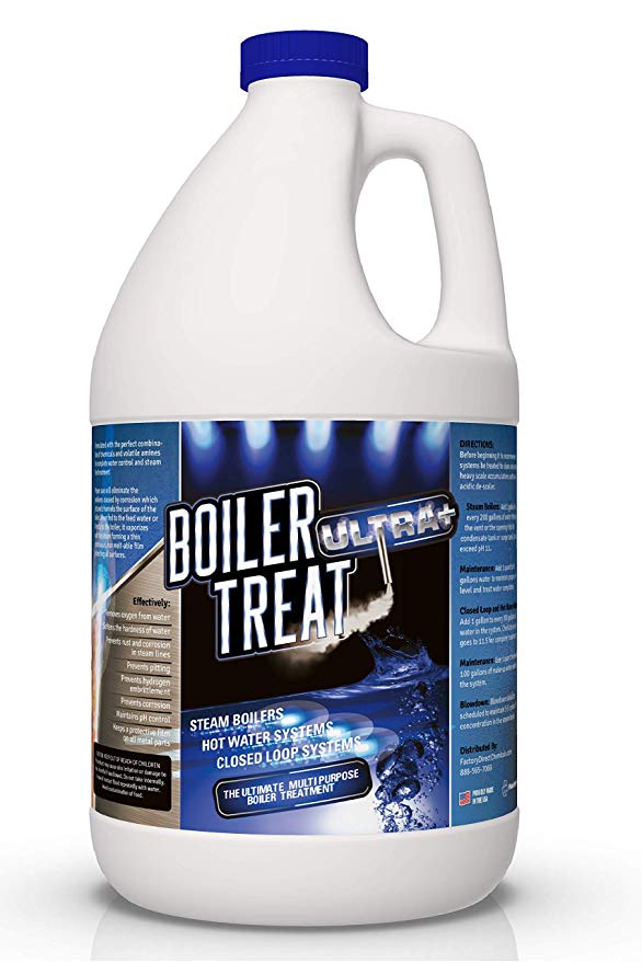 BOILER TREAT ULTRA Multi Purpose Boiler Water Treatment - 1 Gallon | Prevents Scale & Lime in Steam Boilers, Hot Water Systems, Closed Loop Systems & Wood Burning Boilers
