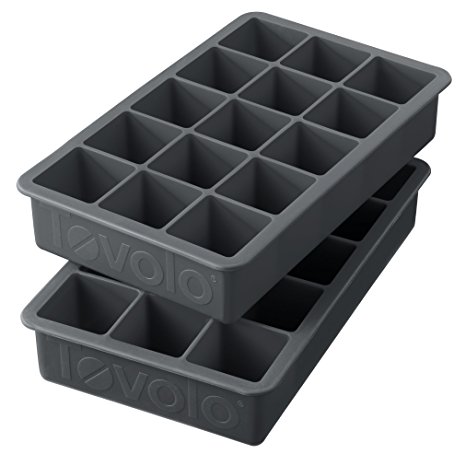 Tovolo Perfect Cube Ice Trays, Charcoal-Set of 2