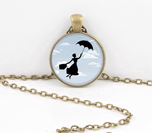 Mary Poppins Nanny Gift Sitter Gift Storybook Necklace Jewelry or Key Chain Key Ring