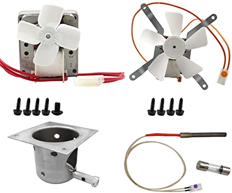 Auger Motor and Grill Induction Fan Kit Replacement Parts for Pit Boss,Fire Burn Pot and Hot Rod Ignitor and Traeger Pellet Grill with Screws and Fuse Drive Motor and Combustion Fan Ignitor Kit