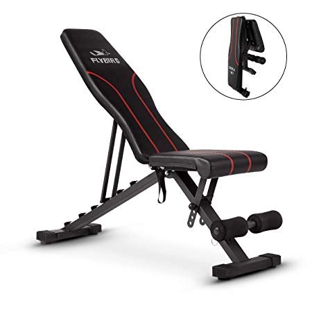 FLYBIRD Utility Weight Bench, Adjustable Weight Bench Incline/Decline to Perfect for Multiple Workout