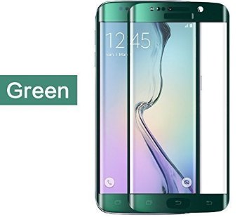 Boosted 022 mm Utra Thin Full Screen Curved Tempered Glass Screen Protector for Samsung S6 Edge with 9H Hardness and Anti-Fingerprint Oleophobic Coated - Green