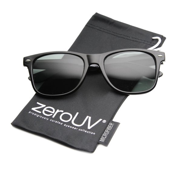 zeroUV - Classic Eyewear 80s Retro Large Horn Rimmed Style Sunglasses