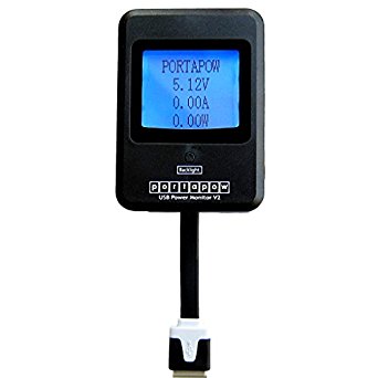 PortaPow USB Power Monitor Version 2 (Multimeter / DC Ammeter for Solar Panels, Mains Chargers, etc) …